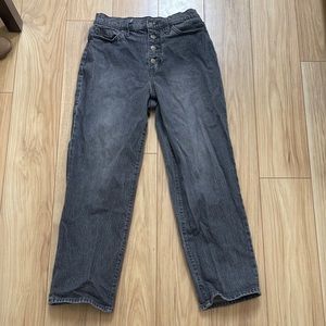 Universal Threads Button Fasten Black/Gray Vintage Straight Jeans